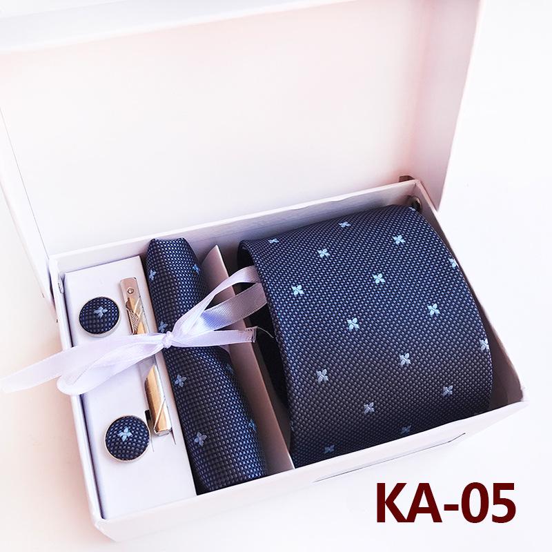 

2025 Новый Полиэстер Деловой Исполнительный Мужской Галстук, Подарочный Набор из 6 Предметов