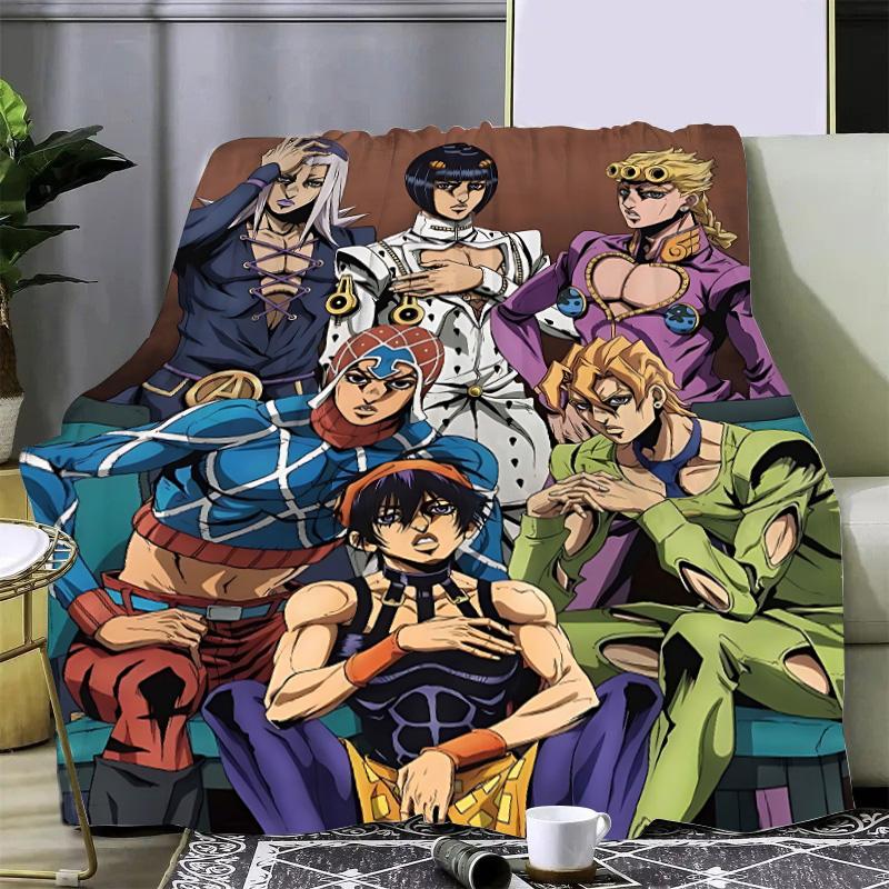 Anime JoJo's Bizarre Adventure Printed Blanket Picnic Blankets Warm Blanket Soft and Comfortable Home Travel Birthday Gift