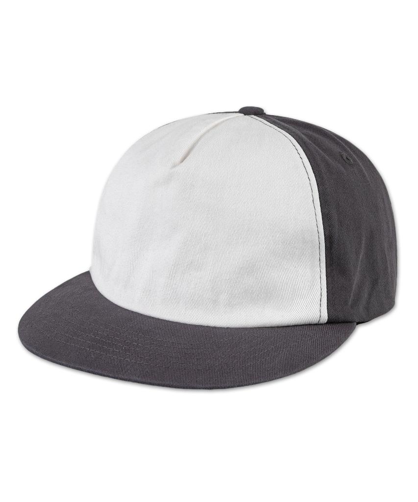 Chaebteo Standard 5-Panel Two-Tone Washing Ball Cap-Charcoal