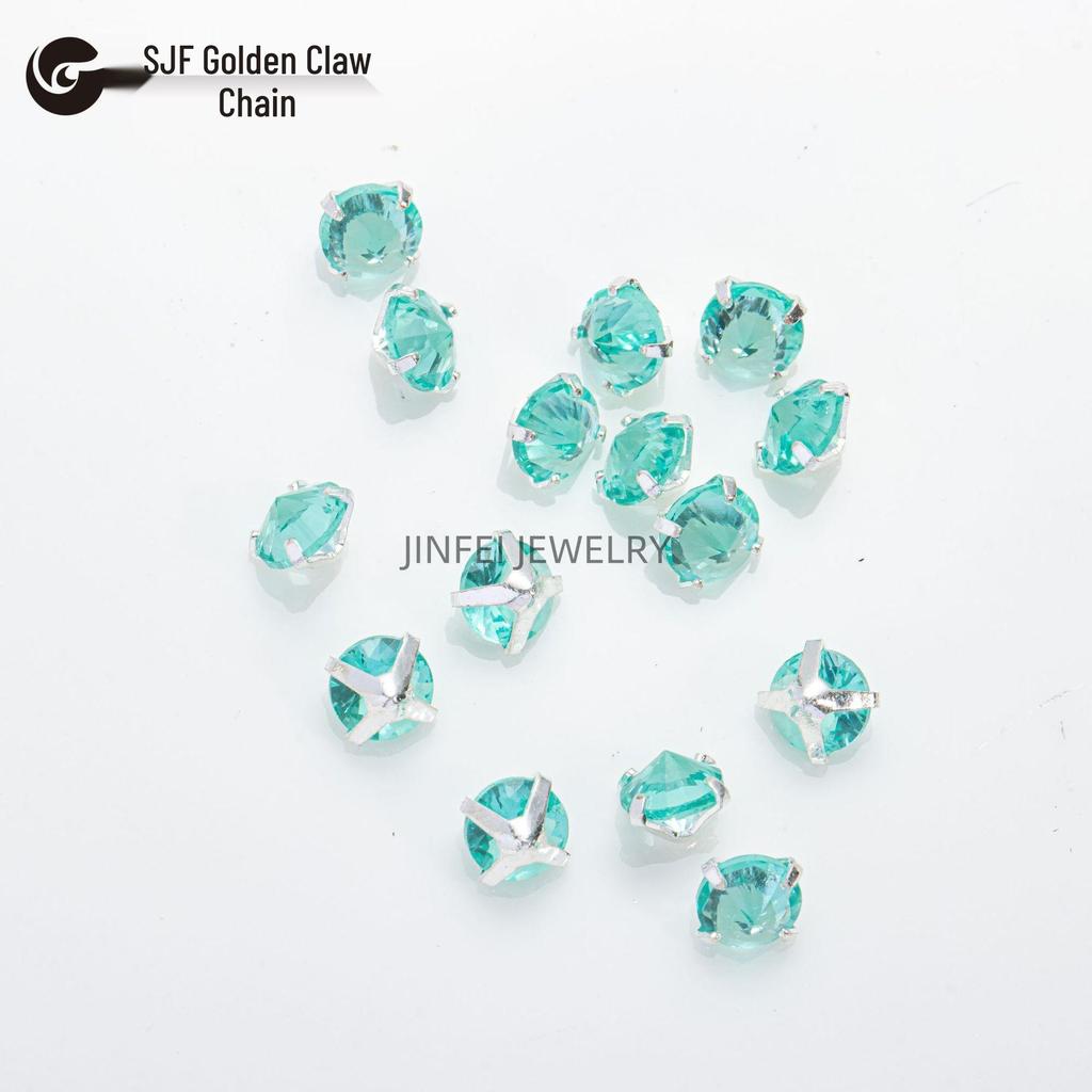 Round & Reverse Four-Prong Zircon Single-Prong DIY Phone Chain Jewelry & Clothing Accessories (3/4/5)