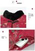 Winter Cotton Jacket for Elderly Women, Plus Velvet Thickened, Chinese Style, Ideal for Women Aged 70-80.