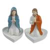 Catholic Rosary Holder Resin Prayer Rosary Stand Blessed Virgin Mary/Jesus Tabletop Jewelry Organizer Religious Gifts for Christian Home Decor