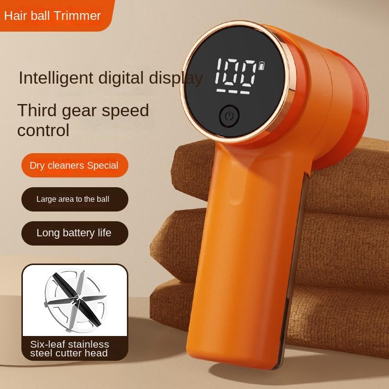 Fabric Shaver Larger Rechargeable Lint Remover Electric Lint Shaver with LED Display and Double Head with 6-Blades