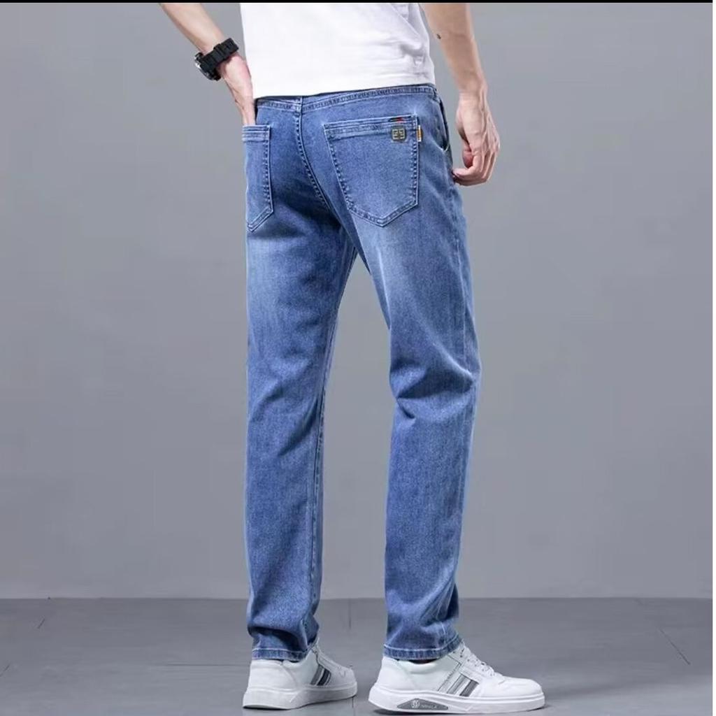 Herrenjeans Frühling und Herbst Gerade Lockere Hosen Neue Slim Elastische Freizeitjeans