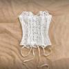 Hollow Flower Underwear for Women Slim Fit Lace-up Corset Sweet Crop Tube Top  Beach