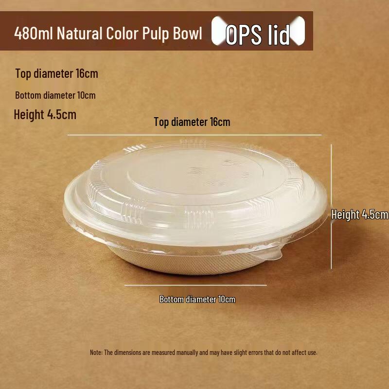 KASHICONG Disposable Biodegradable Thickened Paper Bowls