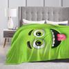 The Monster With Big Eyes Cartoon Face Meme Flannel Blankets Kids Soft Throw Blanket Winter Living Room Bedspread Sofa Bed Cover