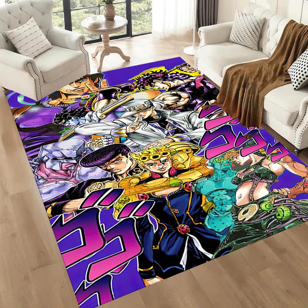Jojo S Bizarre Adventure 5 Square rugs are a great choice for living rooms, bedrooms, home décor, and as gifts