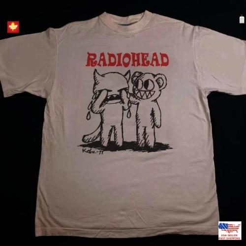 Radiohead Classic Style Band Shirt, White Unisex T-shirt, Vintage Rock Music