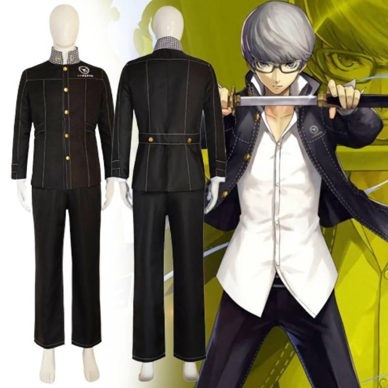 Persona 4 Golden Narukami Yu Kostium Cosplay Stylowy Anime Mundurek