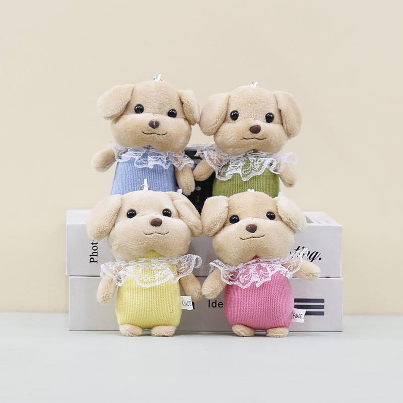 Lovable Small Dog Plush Keychain Colorful Stuffed Toy Pendant With Adorable Features For Bag Accessory