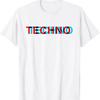 Techno Music Optical Illusion Glitch Trippy EDM Rave T-Shirt Vintage Women Clothes Y2k Top Ropa De Mujer