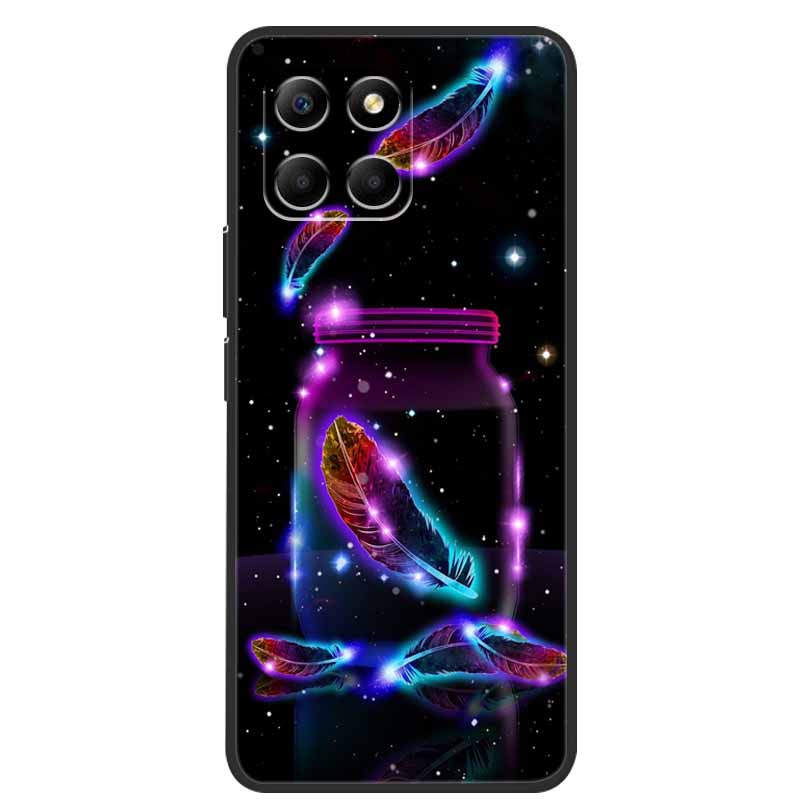 Für Honor 70 Lite Hülle Weiches TPU Silikon Bemalte Katze Schwarze Rückabdeckungen Für Huawei Honor70 Lite RBN-NX1 Hüllen Honor 70Lite 5G Tasche