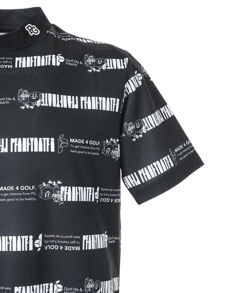 PEARLY GATES Short Sleeve High Neck Shirt Golf Navy Size 4 Men's (Stretch, Moisture-Wicking, Quick-Drying) / / 053-5167505 121_Dark Base, [M]