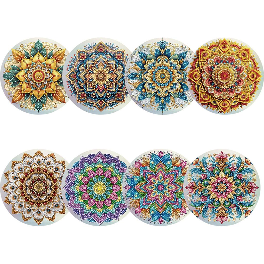 12PCS DIY Diamond Art Greeting Cards Flower Pattern Diamond Art Handmade Cards for Christmas Birthdays Thanksgiving and Holidays