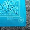 Used 80s~ Turquoise Blue Vintage Made In USA Bandana