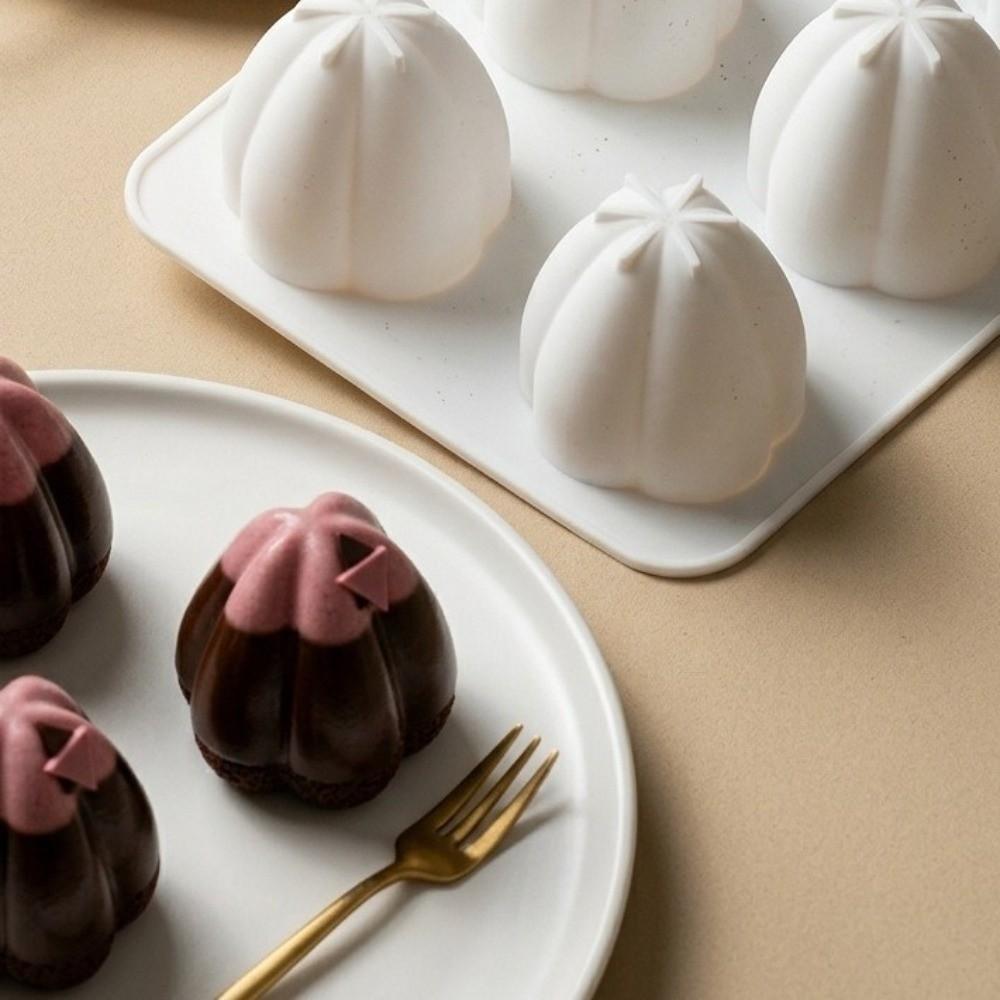 Silicone 6-Cavity Baking Molds Baking Tool for Petal Mousse Cake Nut Chocolate Pudding Dessert