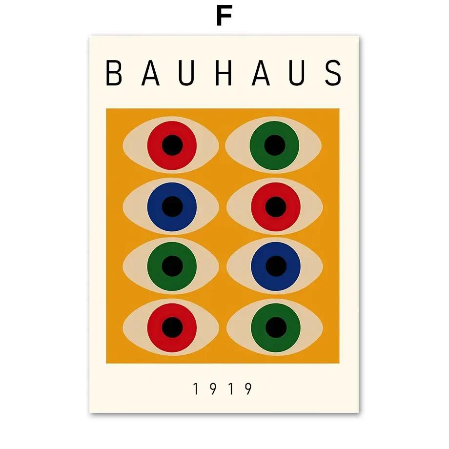 Bauhaus Abstract Geometric Line Colorful Wall Art Nordic PostersCanvas Painting  And Prints Wall Pictures For Living Room Decor