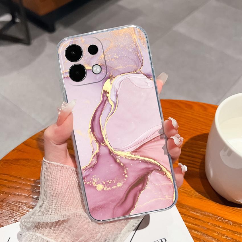 

Для Oppo K13 Realme C75x V70 GT7 C75 V70S P3 Чехлы для телефонов Ультратонкий Прозрачный ТПУ Мягкая Задняя Крышка Милый Узор Девушки Противоударный Корпус Для Чехла Oppo Realme GT7