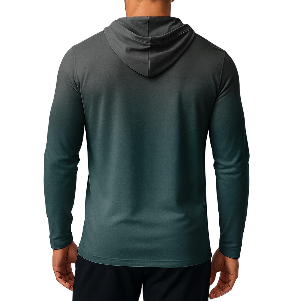 Pánská mikina volné jednobarevné venkovní teplé prodyšné tričko