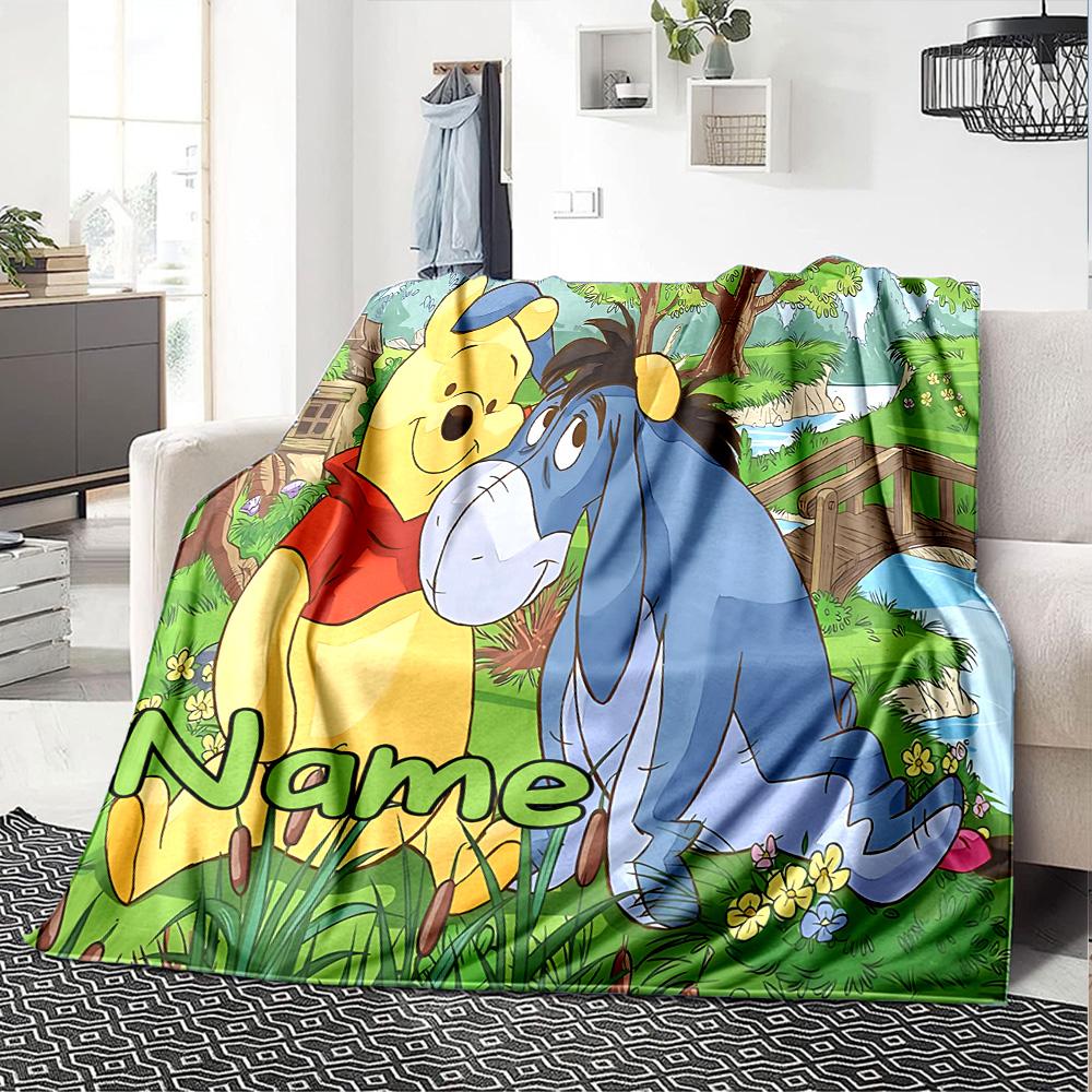 Custom Name Tigger Movie Adventure flannel Blanket for Super Soft Cute Comfort Blanket for Travel Bedding Couch Sofa Blanket
