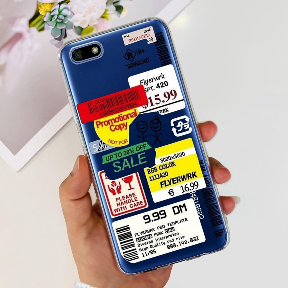 For Huawei Y5 Lite 2018 Case DRA-LX5 Luxury Painted Back Cover Clear Silicone Soft Phone Case For Huawei Y5 Prime Y 5 2018 Shell
