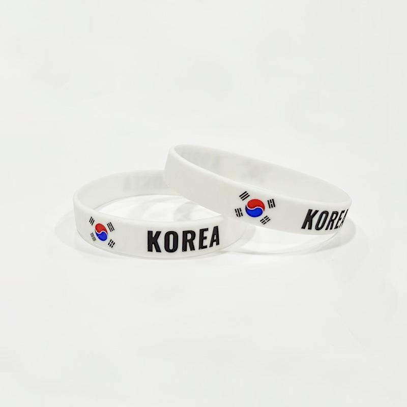 Football World Cup Bracelet Argentina France Brazil Netherlands United States Portugal Italy Flag Silicone Bracelet