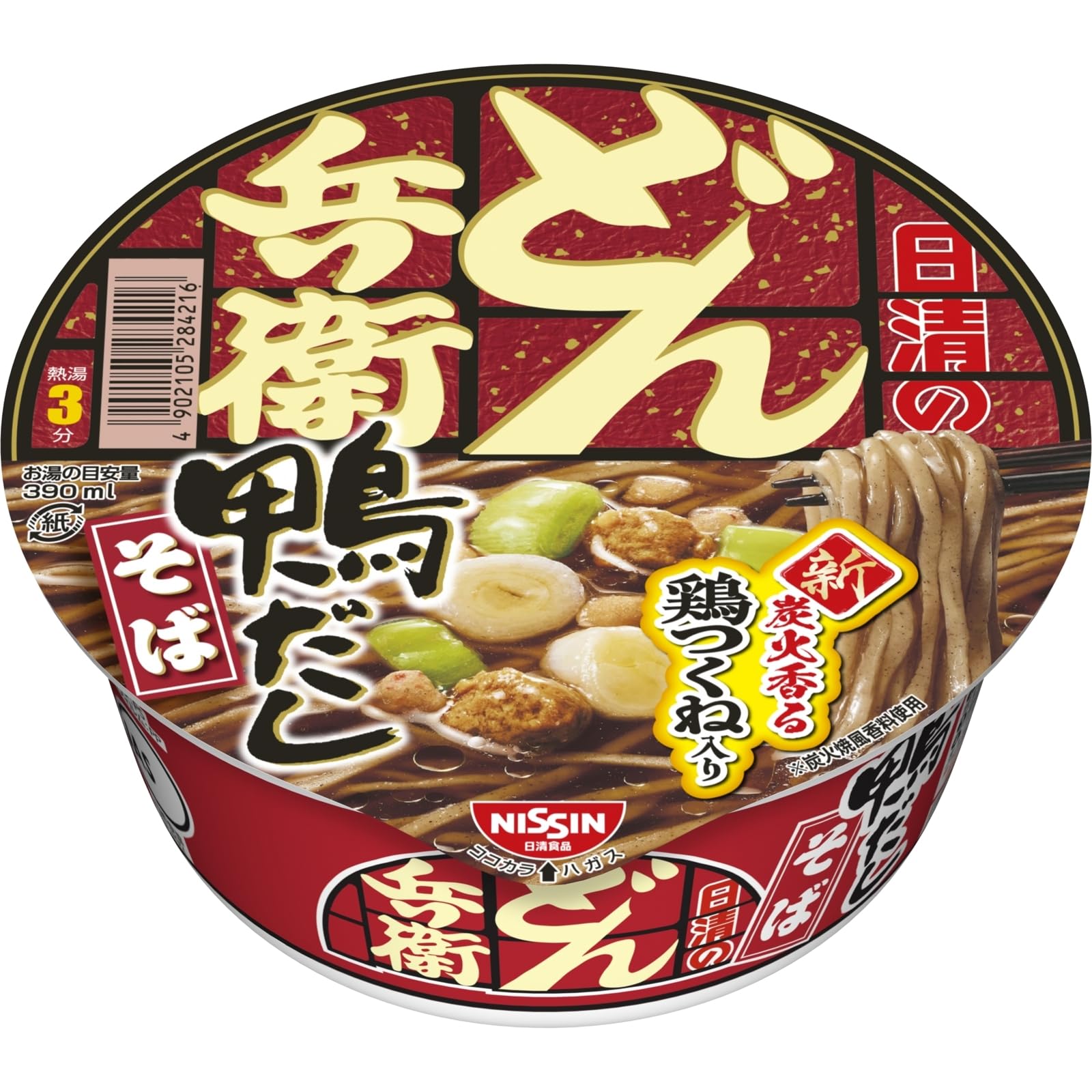 

Donbei Duck Broth Soba Chicken Nissin Foods Cup 104g x 12 packs [with Charcoal-Grilled Meatballs] Noodles,