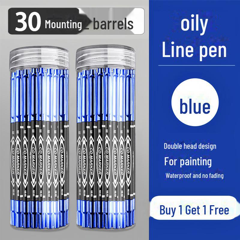 Waterproof Double-Headed Hook Pen for Students - Durable, Non-Fading, Art Marker for Primary and Kindergarten.