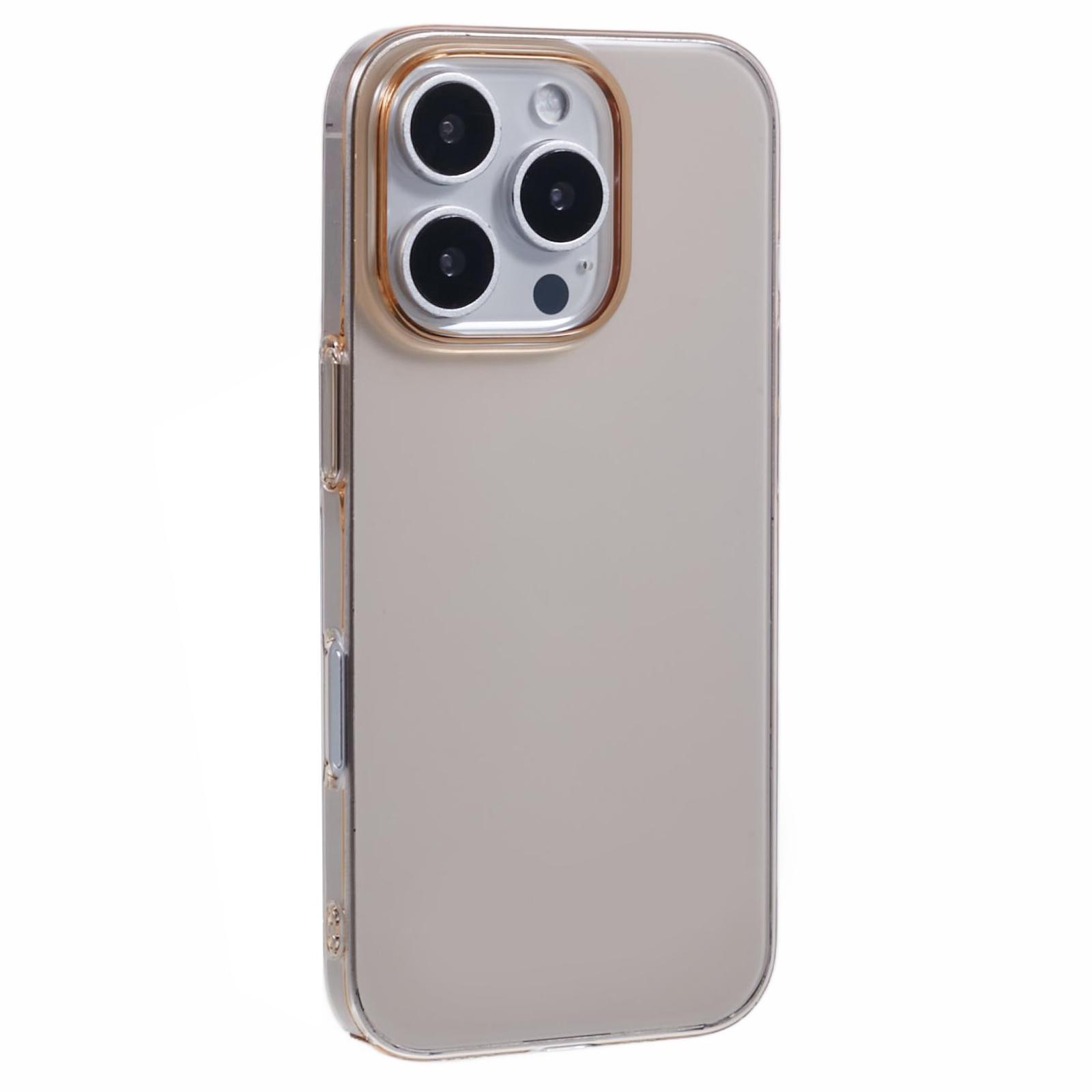 

X-LEVEL For iPhone 16 Pro Case Ultra Slim Hard Back PC Clear Phone Cover Titanium Gold