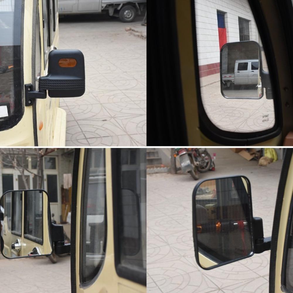 2pcs Universal Left & Right Electric Tricycle Mirror 360° Rotated Closed Ebike Side Mirror High Definition Tricycle Side Mirror