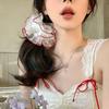 1PC Spring, Crushed Lace, Lace Large Intestine Hair Bands, Sweet, Clashing Colors, Headdress, Marble Head, Large, Hair Rope, Hai