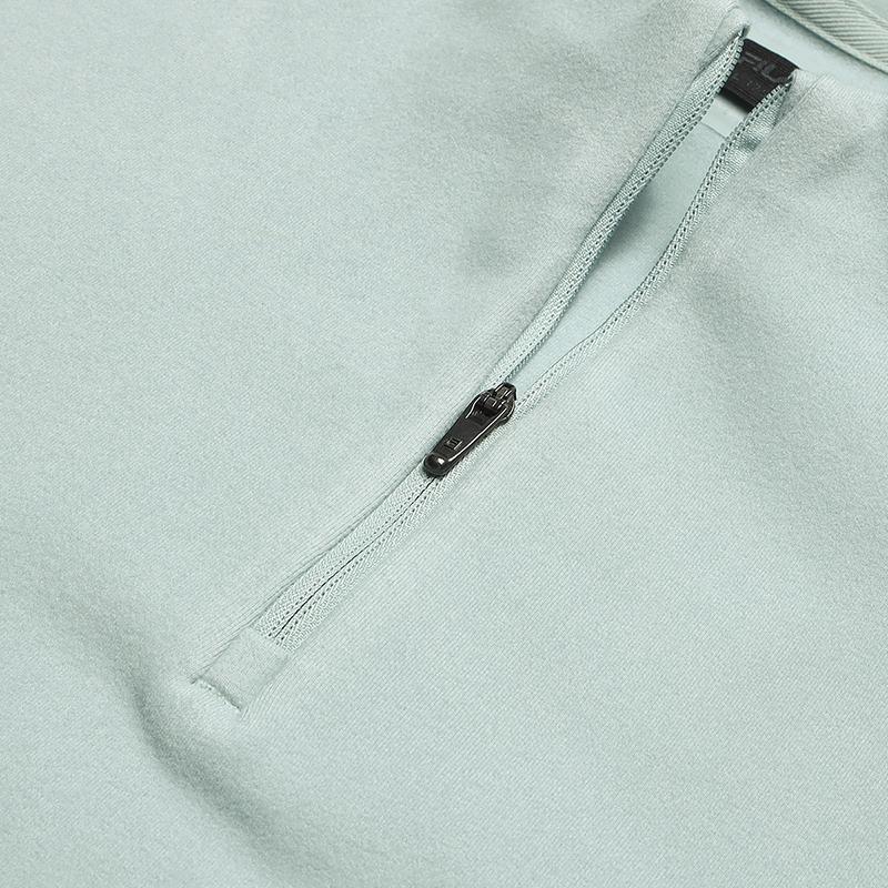 FILA Fleece Lined Warm Fashionable Simple Textured Sports Casual Golf Versatile Soft Comfortable Long Sleeve T-Shirt Men tops Gray A11M615218FGY