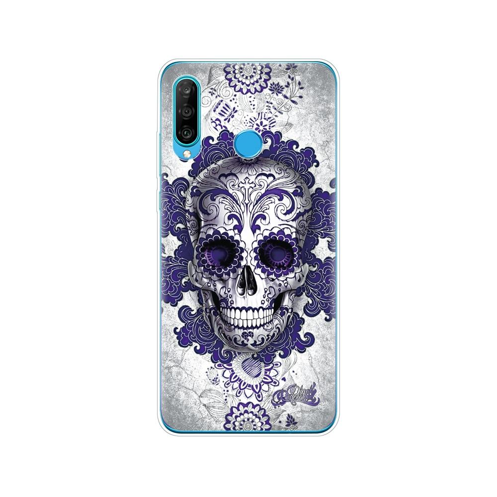 Silikonový kryt na telefon pro HONOR 20 lite view 30 v 30 pro kryt pro huawei honor 20S 9A 9C 9S 9X Premium 7s 8a lebka duch