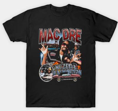Mac Dre Short Sleeve  Mens Size S-3XL Black Fan Art Bay Area Music Unisex T-Shirt