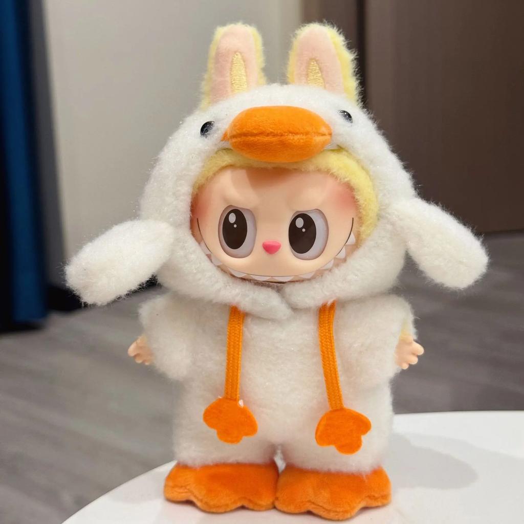 Designed For Labubu Plush Duck The Monsters Forest Fairy Tale Series Clothes Adorable Original Custom Hook Weaving Clothes Doll Accessories