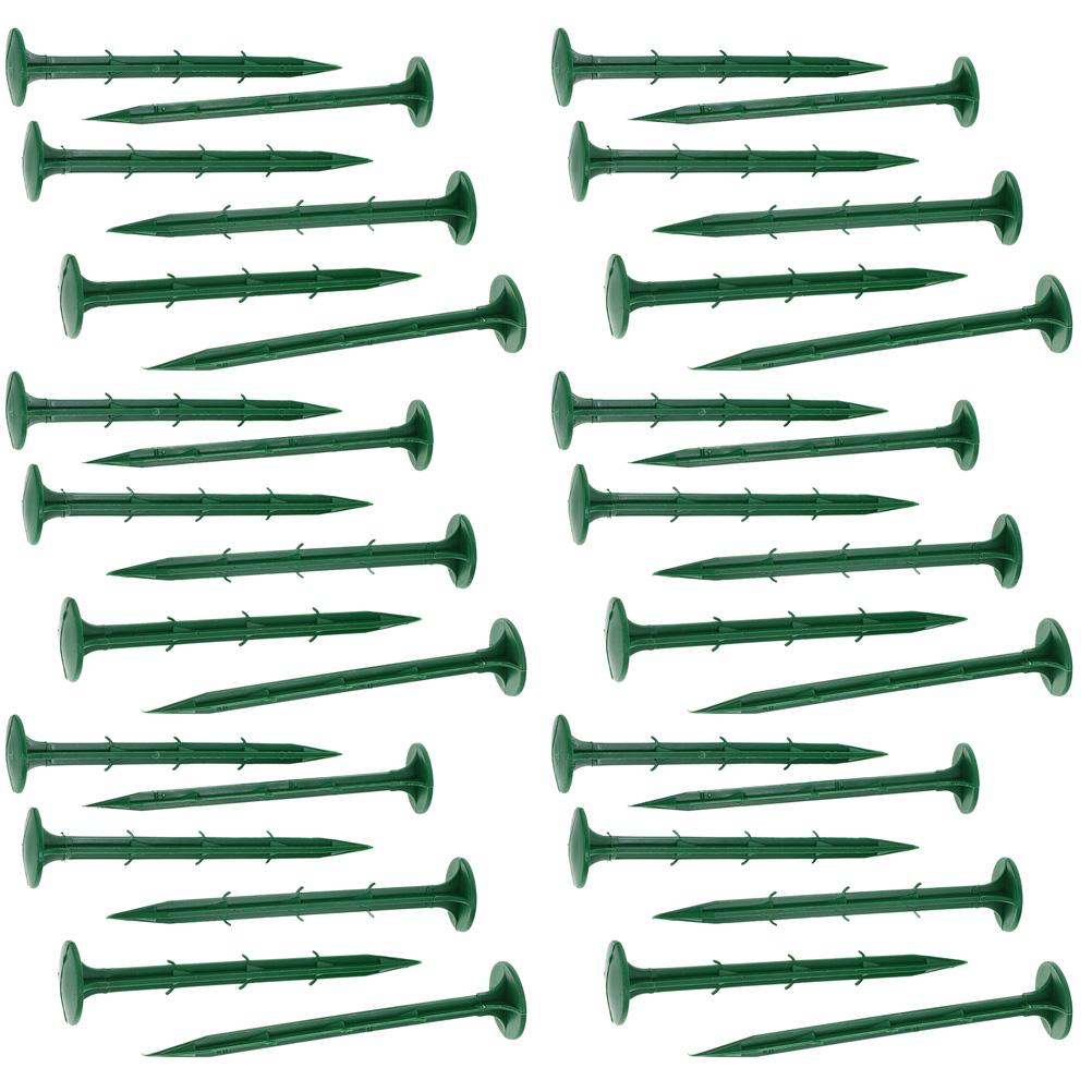 150pcs Ground Stakes Plastic Garden Spikes Landscape Pegs Tent Fixing Tools Camping Stakes Greenhouse Gardening