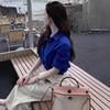 Lapel Shirt For Women Korean Style Fashionable Spring Summer Casual Brightening Sun Protection Shirt