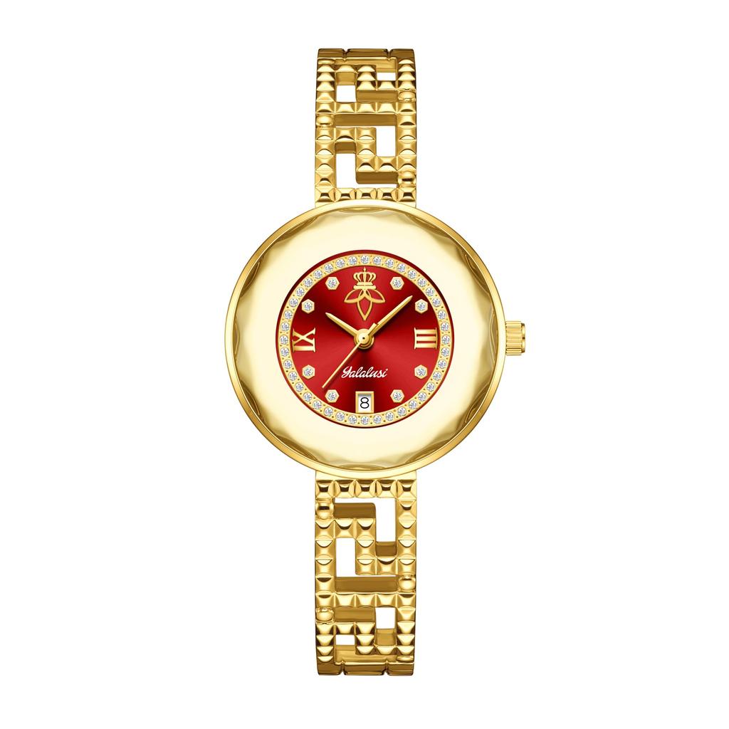 Luxury Green Dial Women Wrist Watch Yalalusi Multi Color Round Crystal Watch with Brand Gift Box Birthday Mother’s Day Gift for