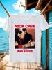 Oficiální tričko kapely Nick Cave and the Bad Seeds - Vintage Rockové tričko s červeným logem