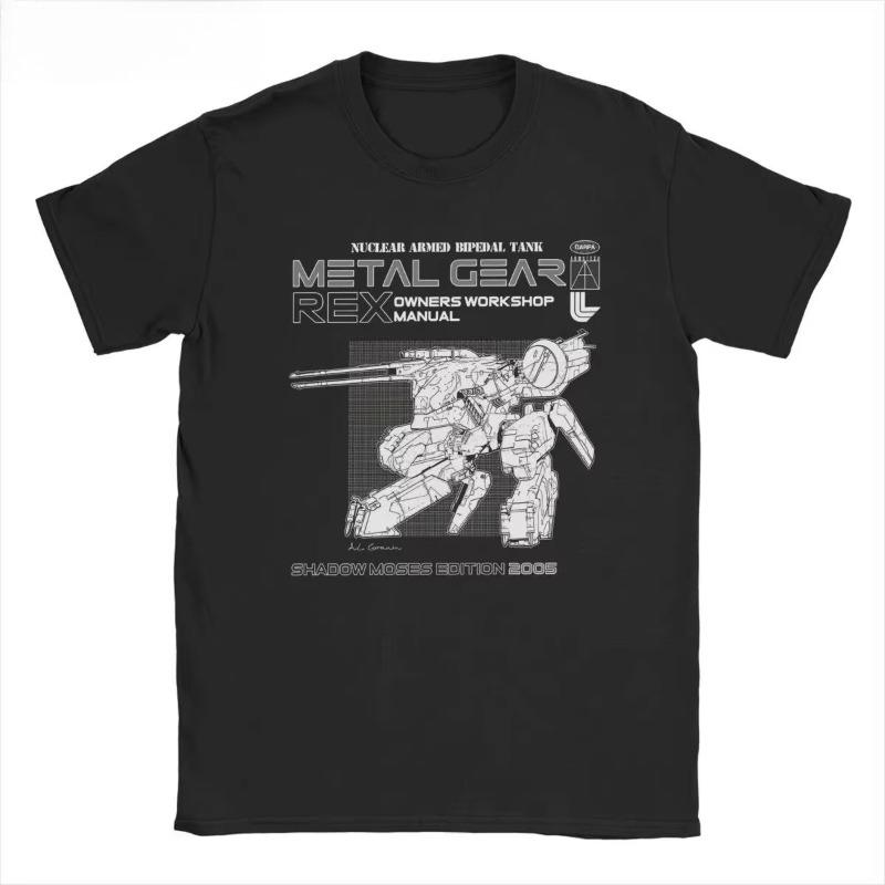 2025 Men's Women's MGS1 Solid Snake Game T-Shirt Metal Gear Cotton Top Funny Short Sleeve O-Neck T-Shirt Classic T-Shirt