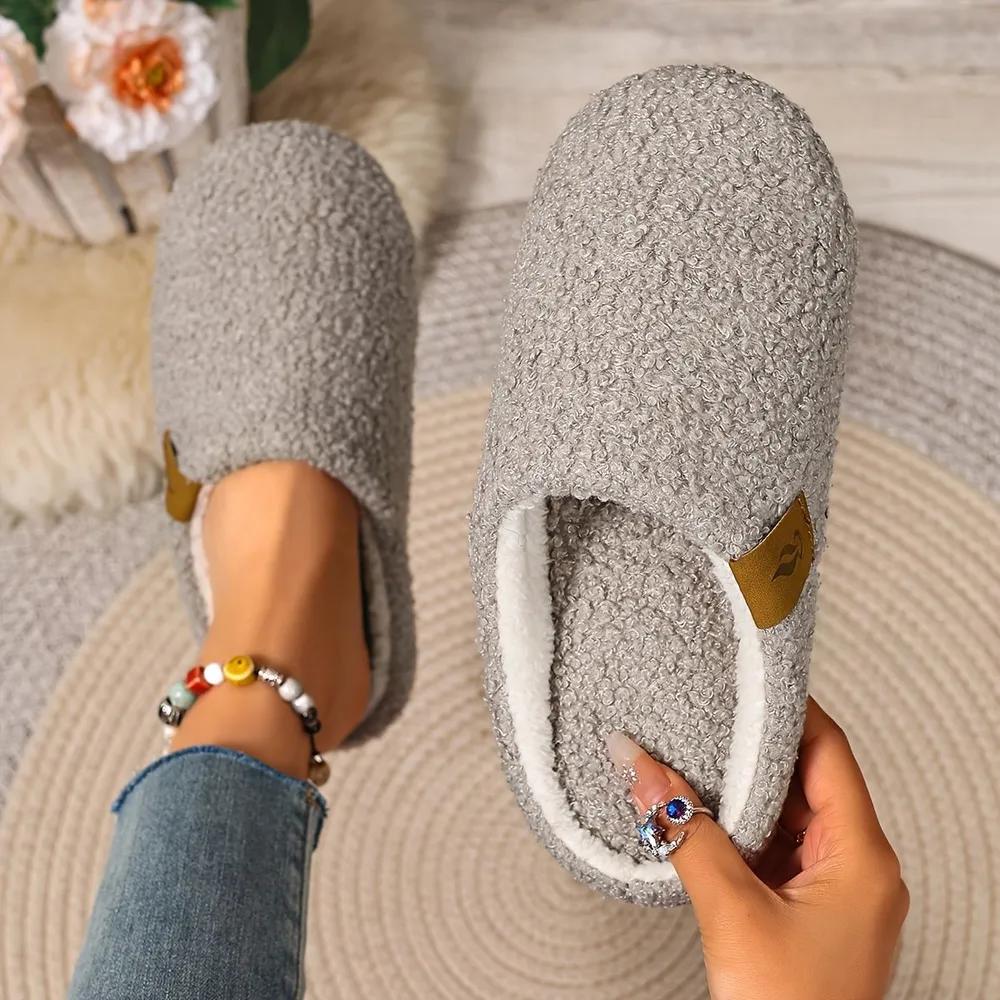 Pantofole in Cotone Taglie Forti per Donna e Uomo, Scarpe in Cotone Spesse e Leggere Antiscivolo, Pantofole Calde da Camera