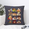 Defeated Portraits Super Street Fighter Square Pillowcase Cushion Cover Pillow Case Throw Pillow Cover for Home Sofa Living Room