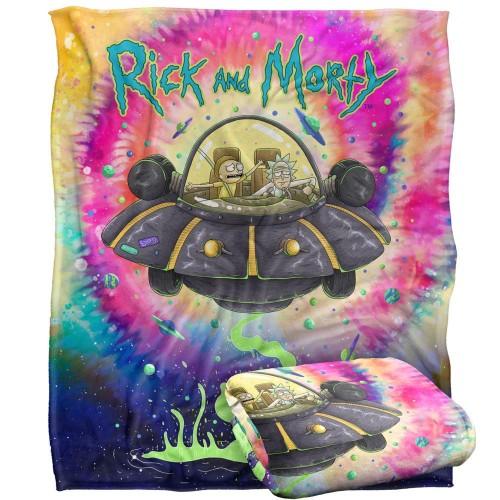 Rick And Morty Space Tripe Blanket