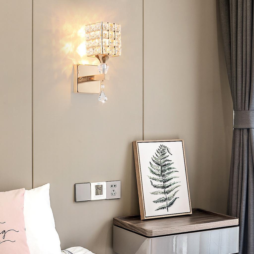 Modern Minimalist Crystal Wall Lamp For Living Room Bedroom Decor Led Wall Light