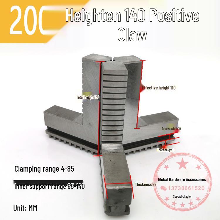 250mm & 500mm Extended Three-Jaw Chuck with Adjustable Jaws