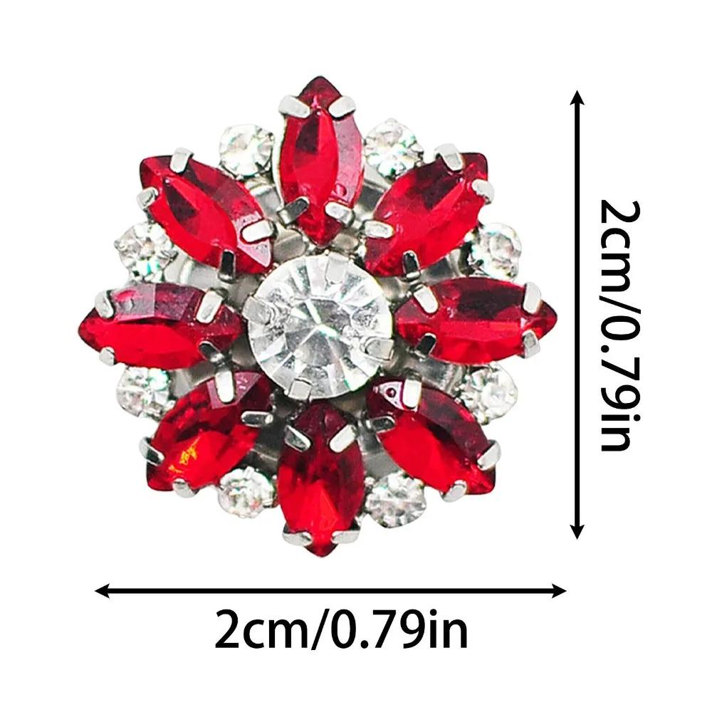 New Design Rhinestone Rhinestone Button Cover DIY Accessories Alloy Button Covers Set Shirt Button Box for Shirt Dress
