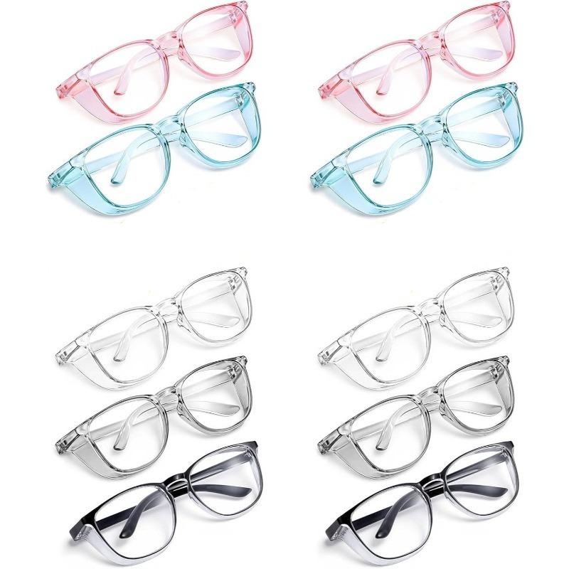 

10 Piece Set Anti Fog Glasses with Side Guard Scratch Resistant Transparent Lenses Suitable for Laboratories Nursing Industry