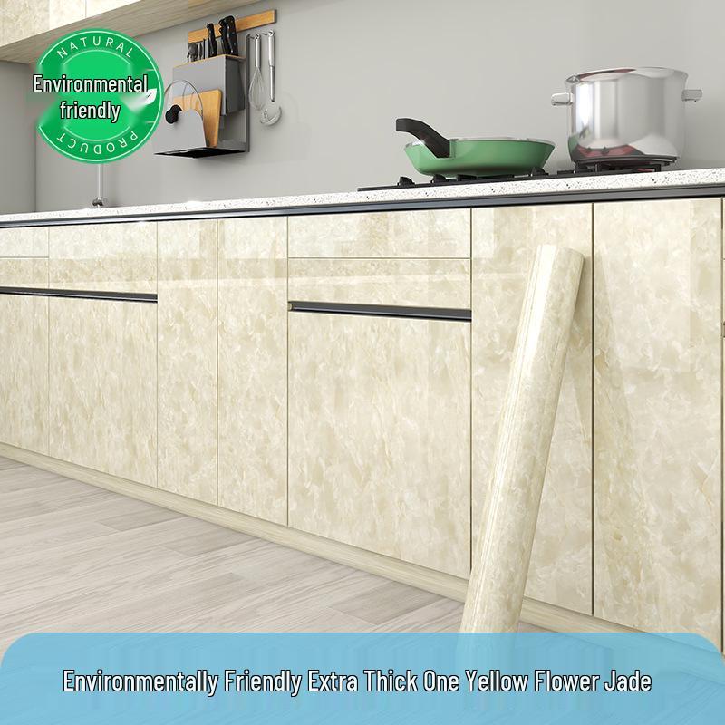 Waterproof Marble-Style Self-Adhesive Kitchen Sticker for Cabinets and Furniture