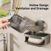 Detachable Self Draining Soap Holder Wall Mounted Soap Drain Box Soap Sponge Storage Rack  Toilet